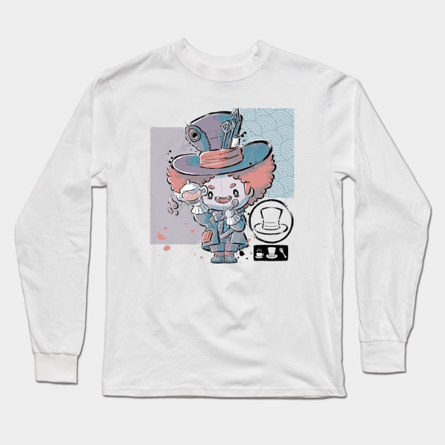 Cute Hatter Long Sleeve T-Shirt by xMorfina